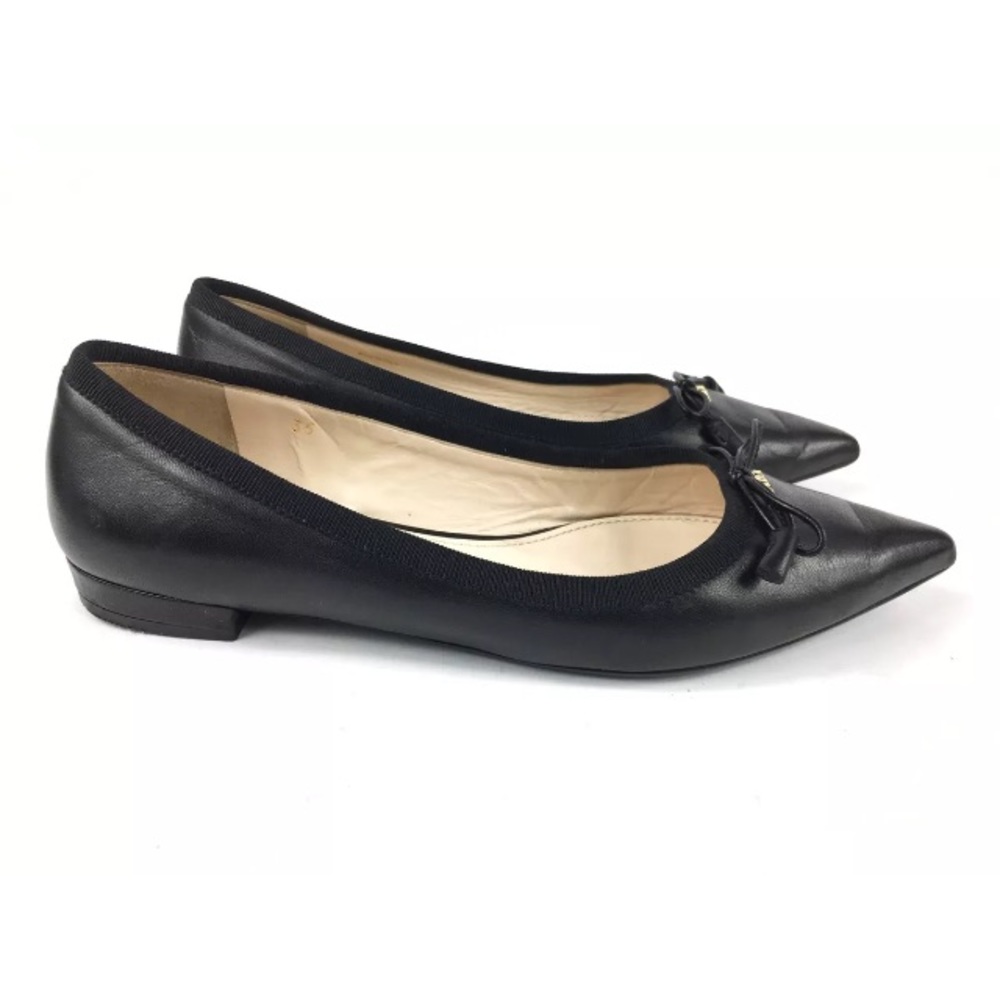 Size 5 / 35 PRADA Black Calf Leather Flats - Picture 3 of 12